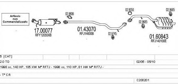 MTS C200201012464 Exhaust System